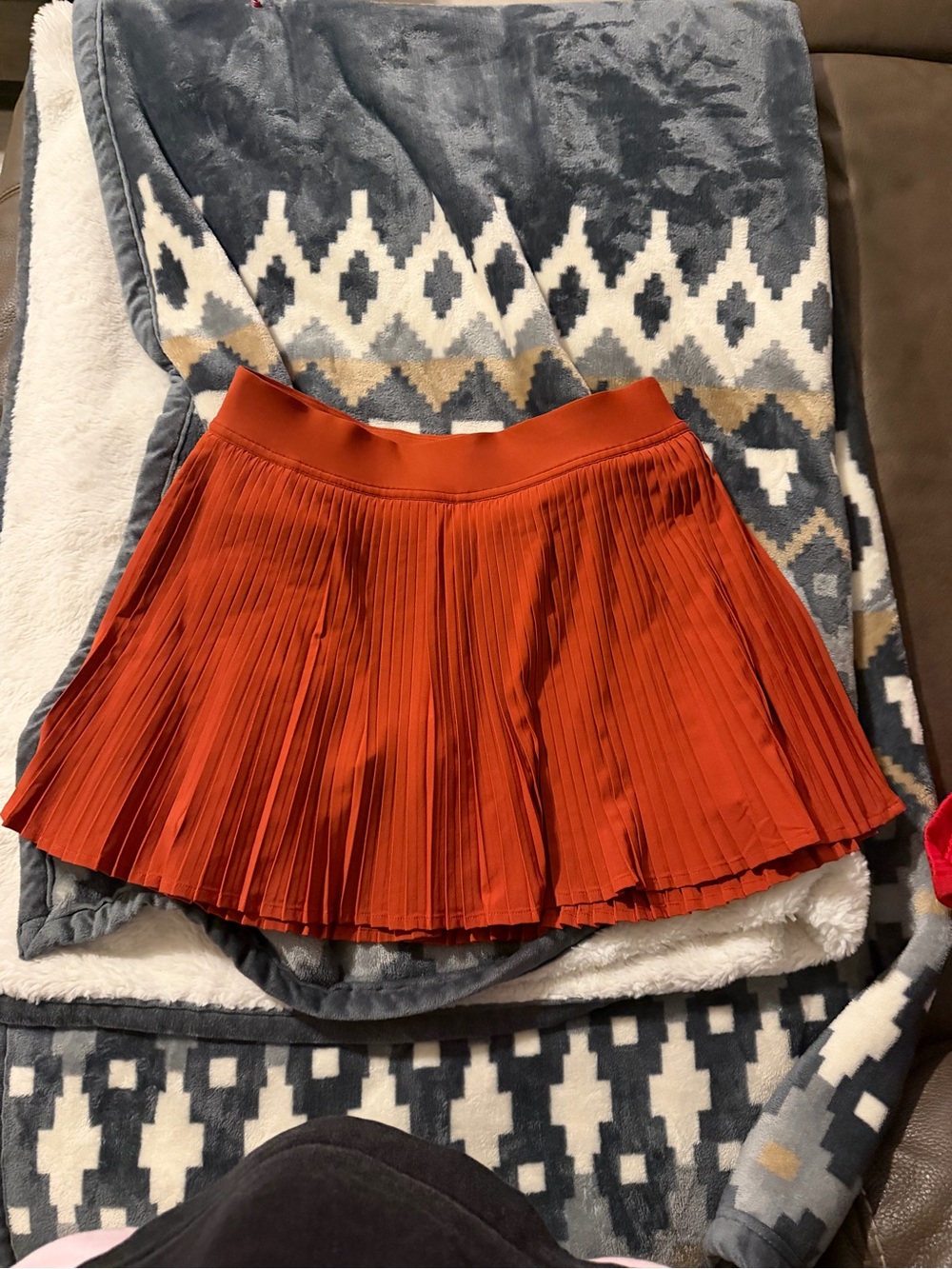 Lululemon Pleated Mini Skirt in Burnt Orange - Women's